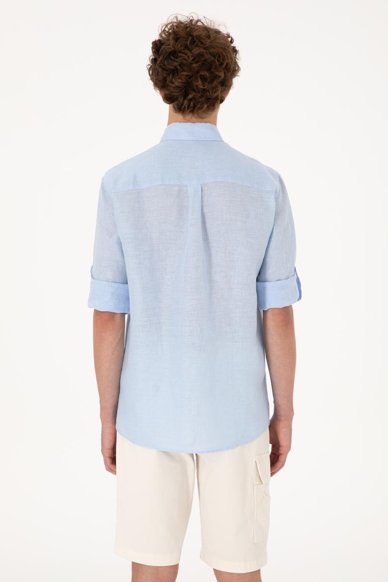 Erkek Açık Mavi Uzun Kollu Gömlek - 50299597071