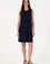 Kadın Lacivert Kolsuz Bisiklet Yaka Mini Boy Örme Elbise