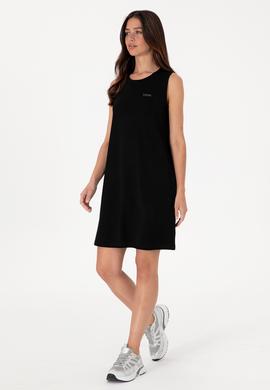 Kadın Siyah Kolsuz Bisiklet Yaka Mini Boy Örme Elbise - 50305836015