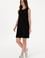 Kadın Siyah Kolsuz Bisiklet Yaka Mini Boy Örme Elbise