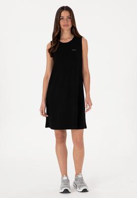 Kadın Siyah Kolsuz Bisiklet Yaka Mini Boy Örme Elbise - 50305836015