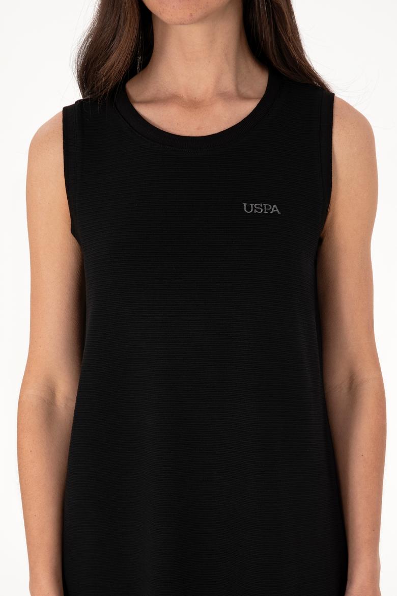 Kadın Siyah Kolsuz Bisiklet Yaka Mini Boy Örme Elbise - 50305836015