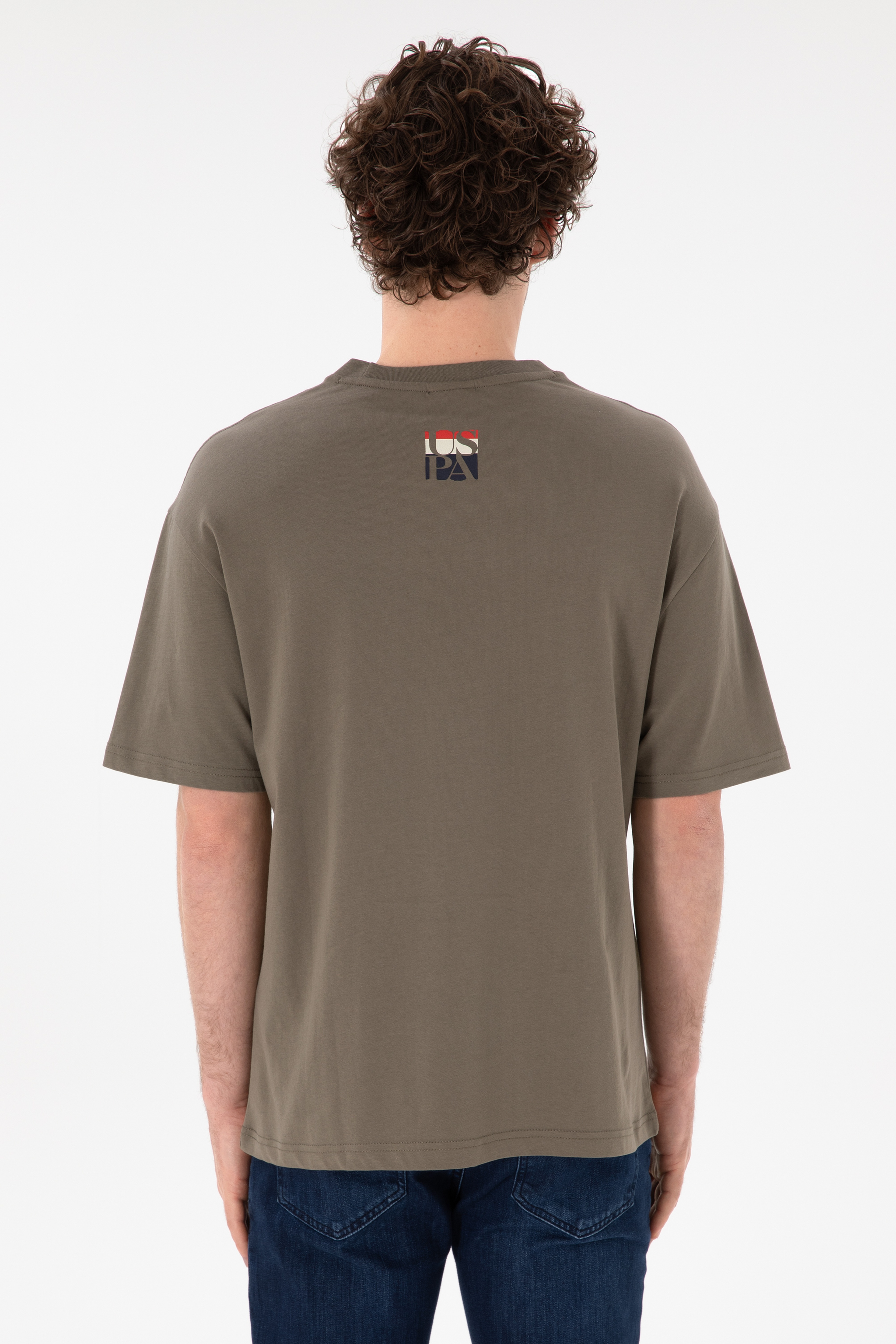 Erkek Comfort Fit Bisiklet Yaka Vizon Tişört - Image 6
