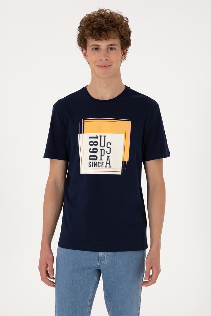 Erkek Regular Fit Bisiklet Yaka Lacivert Tişört