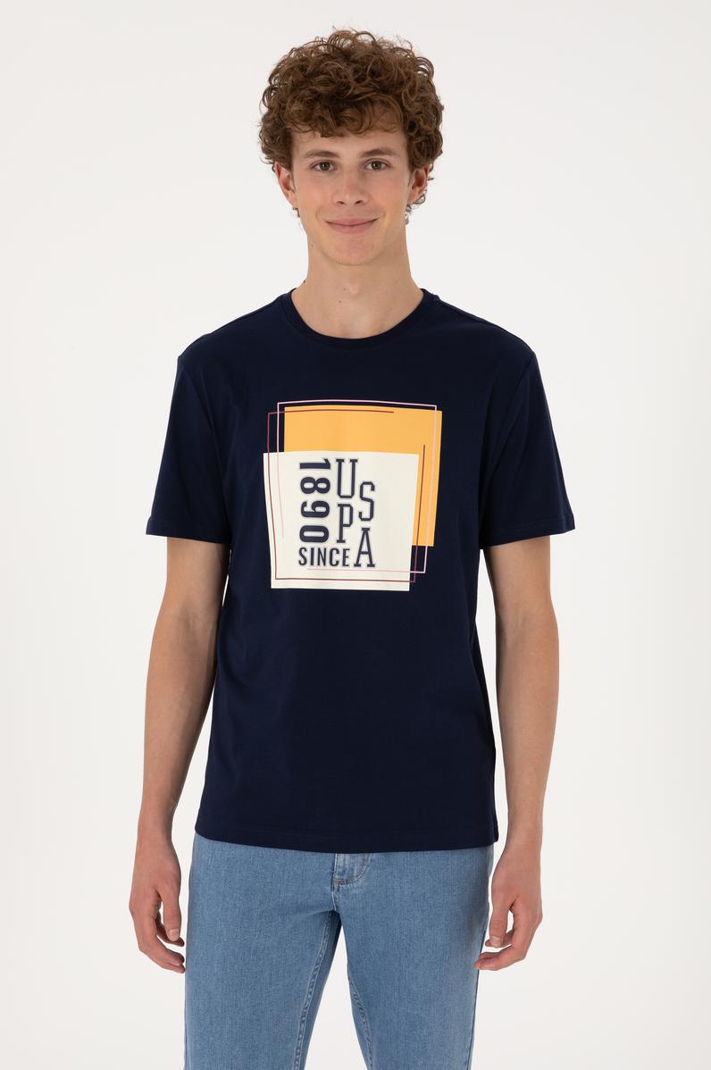 Erkek Regular Fit Bisiklet Yaka Lacivert Tişört