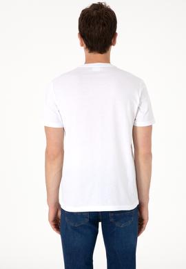 Erkek Regular Fit Bisiklet Yaka Beyaz Tişört - 50306880006