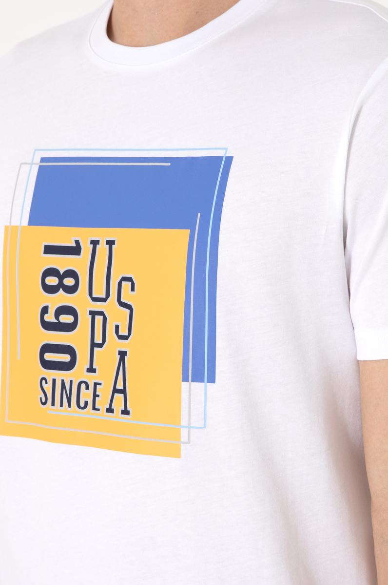 Erkek Regular Fit Bisiklet Yaka Beyaz Tişört