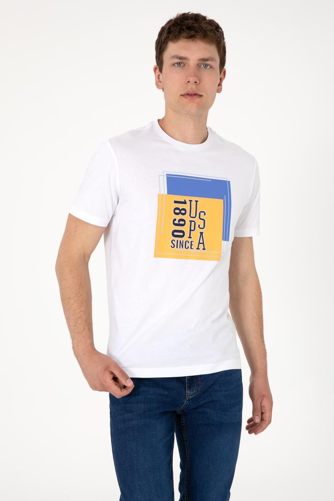 Erkek Regular Fit Bisiklet Yaka Beyaz Tişört