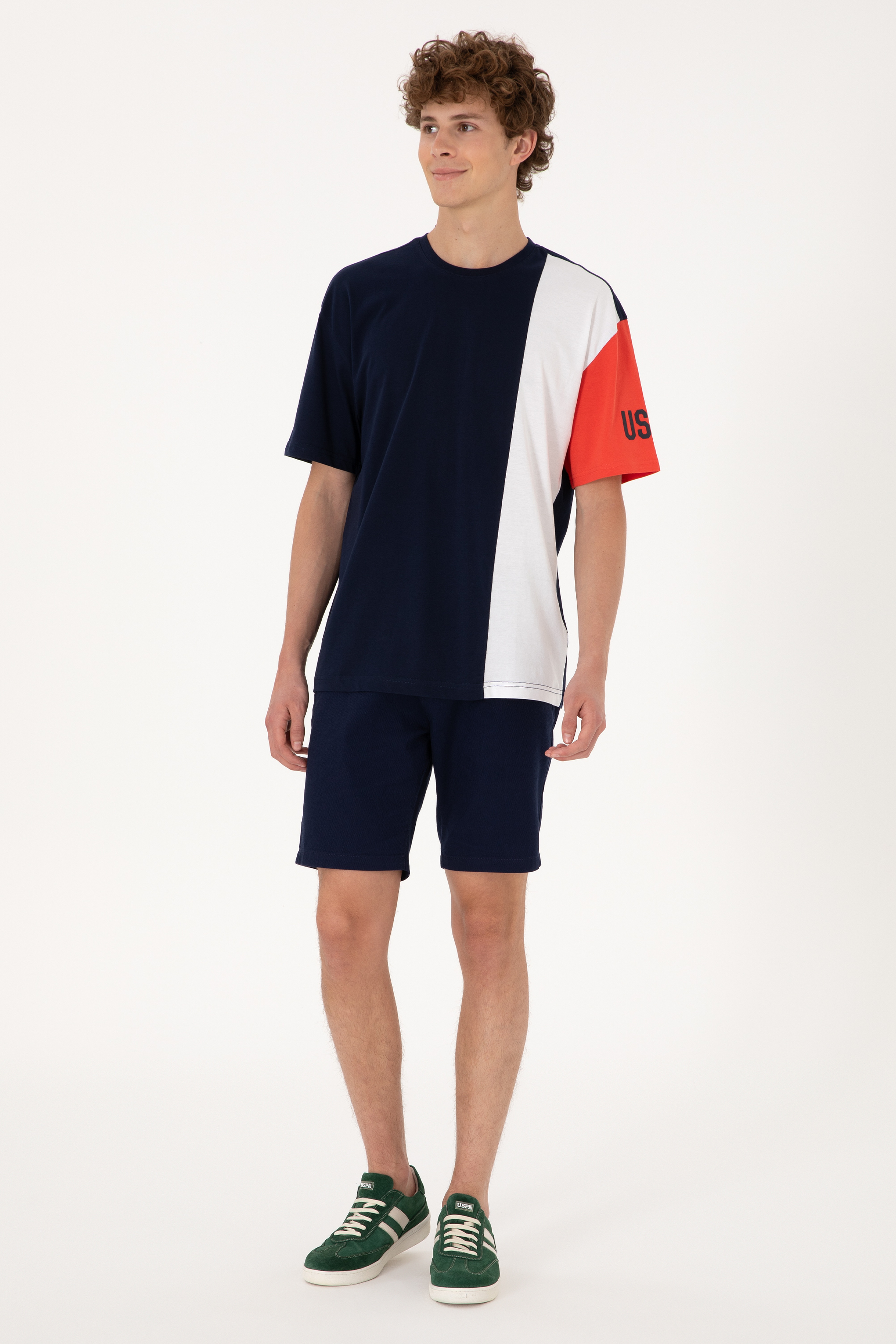 Erkek Comfort Fit Bisiklet Yaka Lacivert Tişört - Image 4
