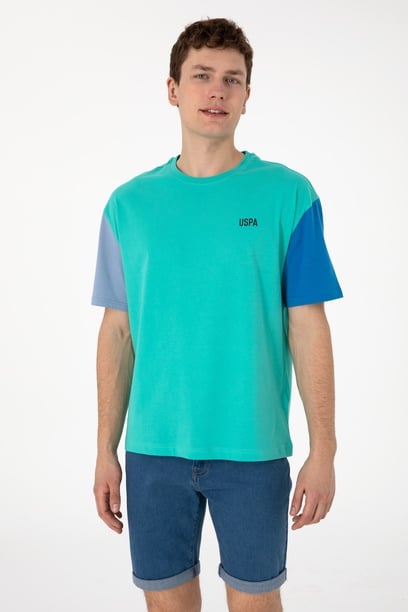 Erkek Comfort Fit Bisiklet Yaka Mint Tişört