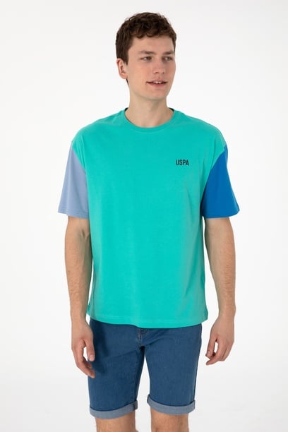 Erkek Comfort Fit Bisiklet Yaka Mint Tişört
