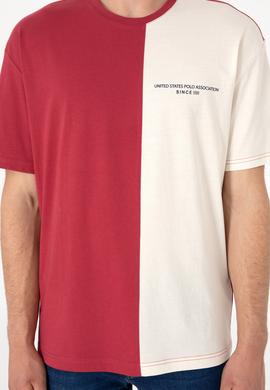 Erkek Comfort Fit Bisiklet Yaka Vişne Tişört - 50306903044