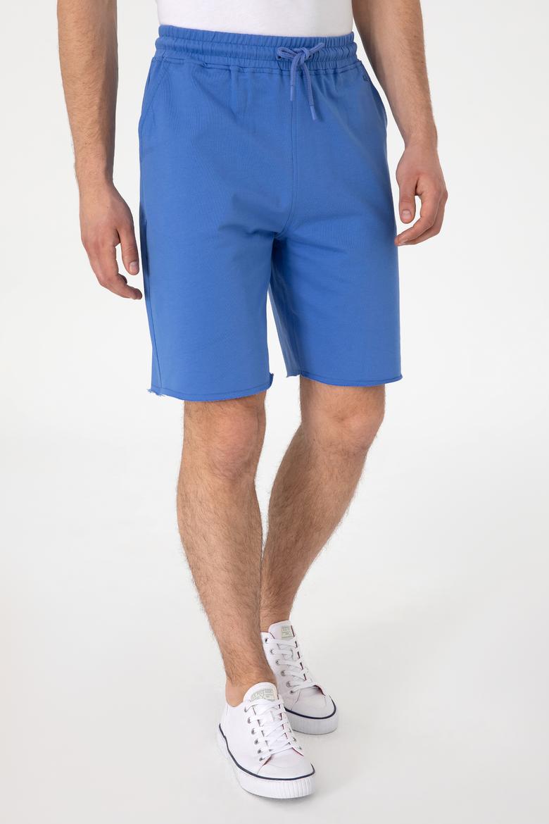 Erkek İndigo Örme Şort - 50307289056