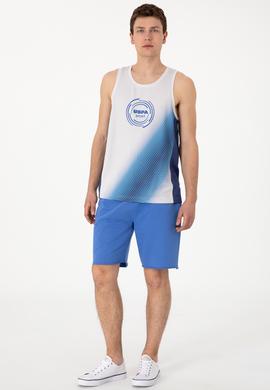 Erkek İndigo Örme Şort - 50307289056