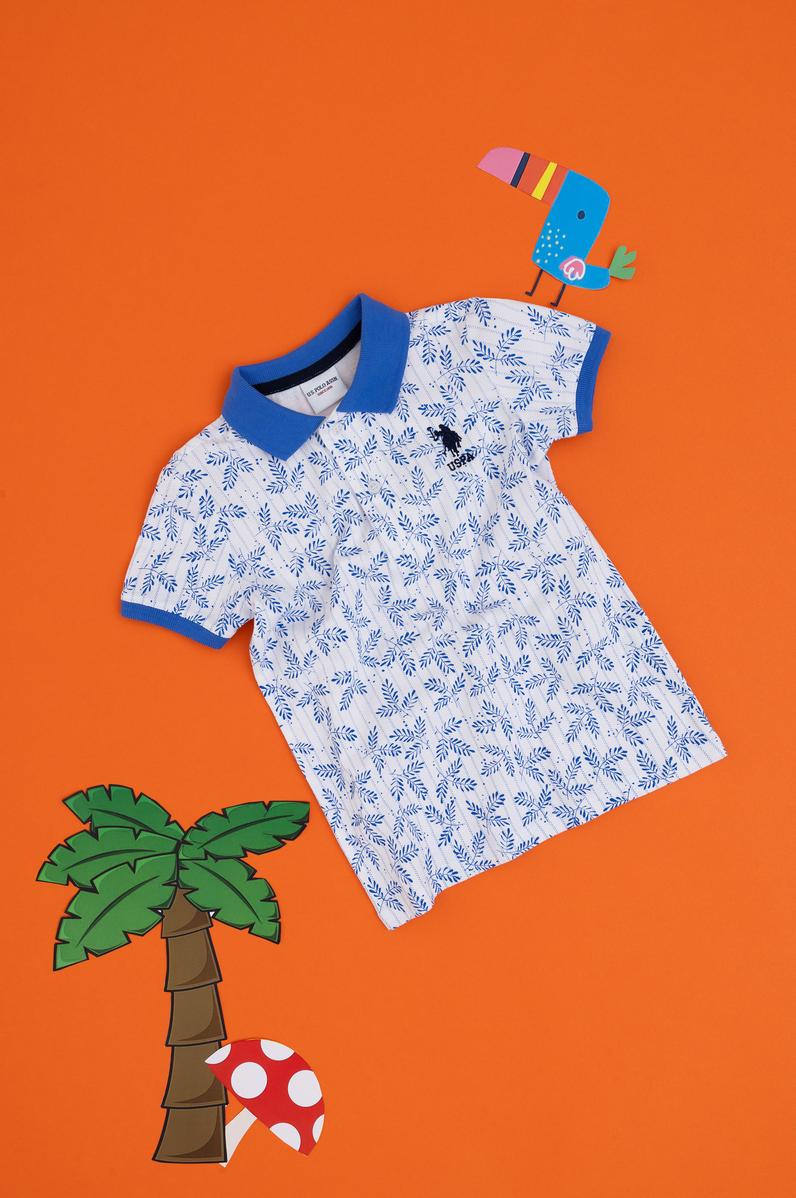 Erkek Çocuk Polo Yaka Beyaz Tişört