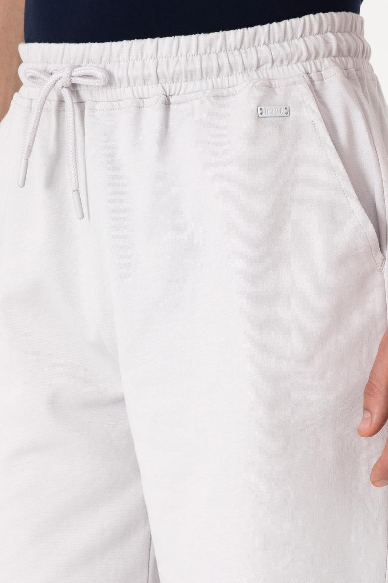 Erkek Açık Gri Örme Şort - 50307289047