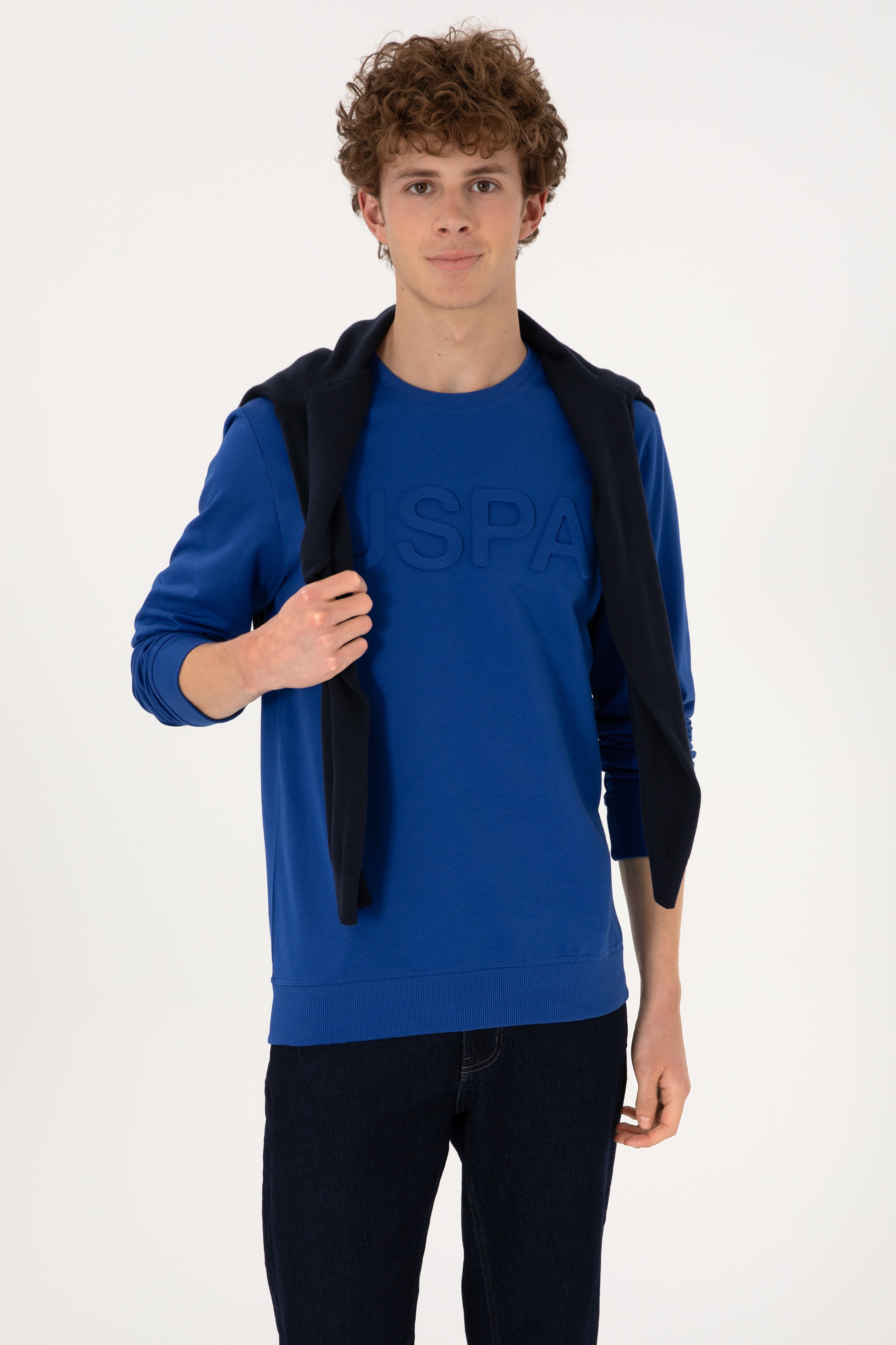 Erkek Saks Basic Sweatshirt - Image 3
