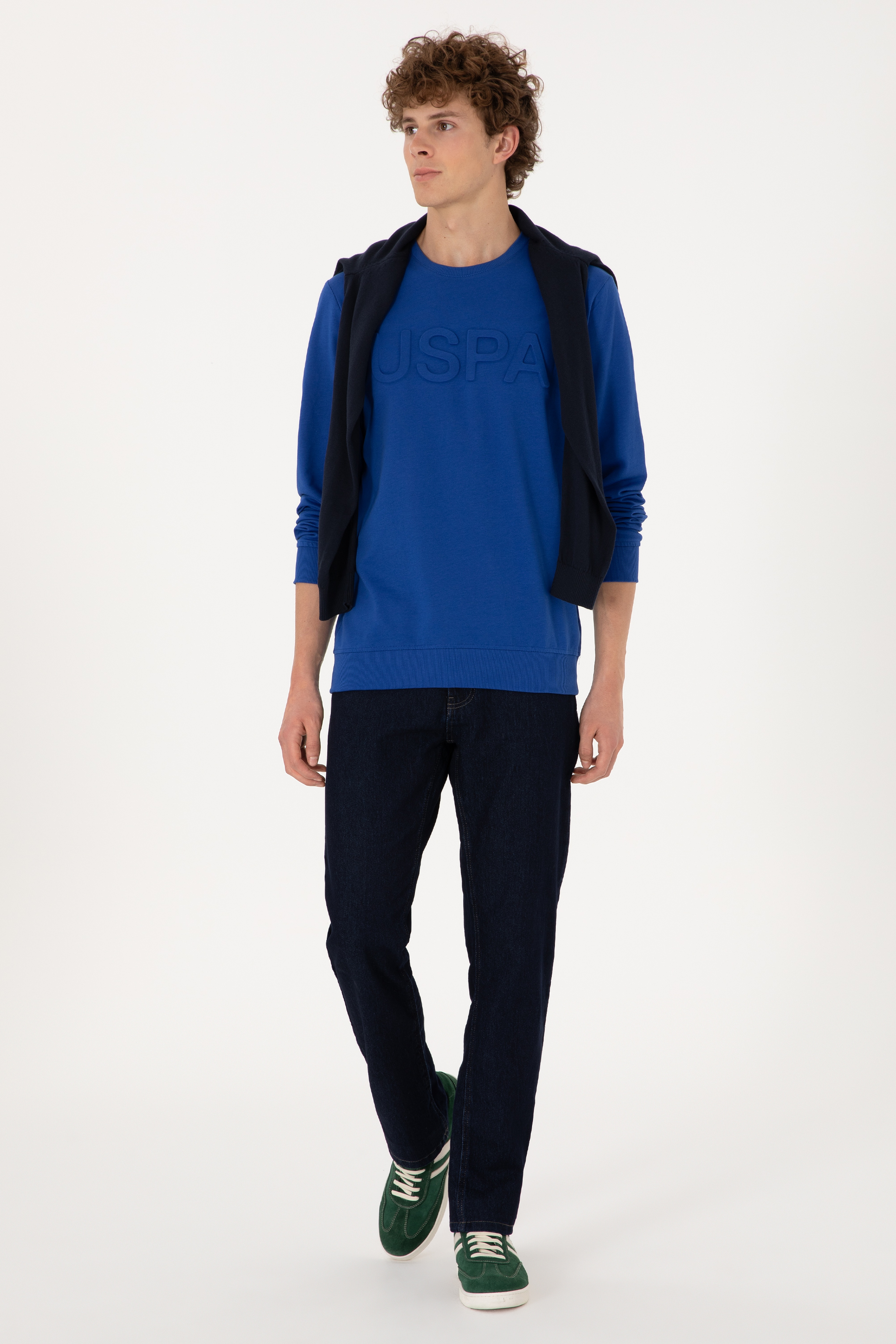 Erkek Saks Basic Sweatshirt - Image 4