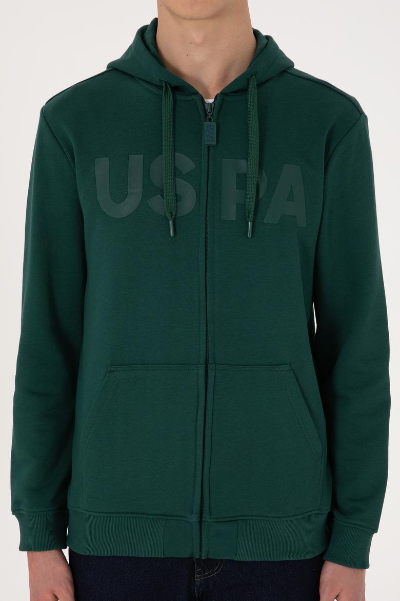 Erkek Koyu Yeşil Örme Hırka - 50289029140