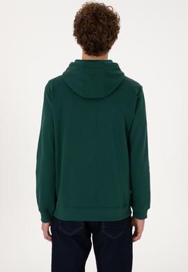 Erkek Koyu Yeşil Örme Hırka - 50289029140