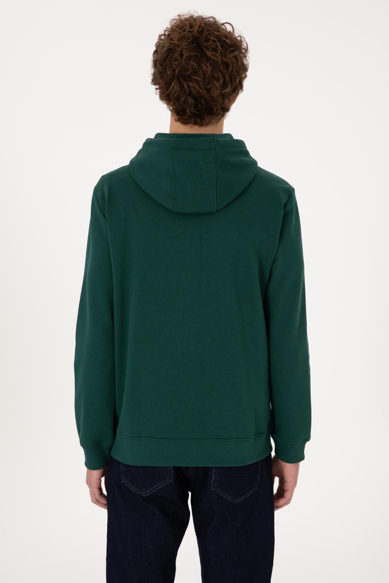 Erkek Koyu Yeşil Örme Hırka - 50289029140