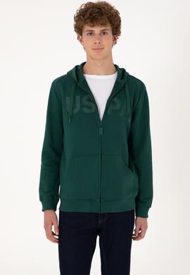 Erkek Koyu Yeşil Örme Hırka - 50289029140