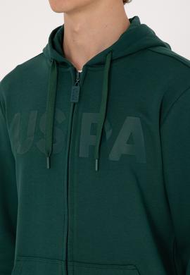 Erkek Koyu Yeşil Örme Hırka - 50289029140