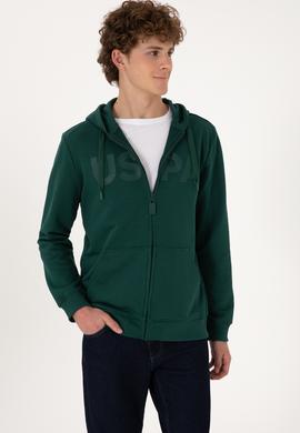 Erkek Koyu Yeşil Örme Hırka - 50289029140