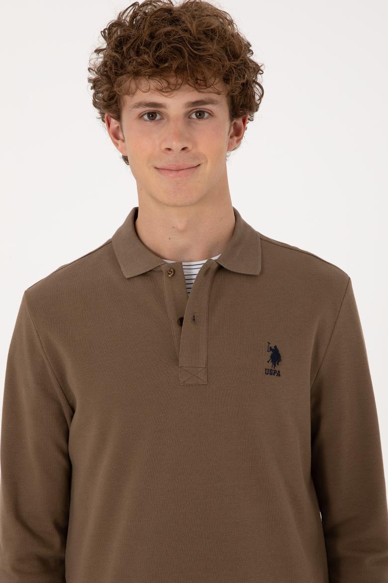 Erkek Haki Basic Sweatshirt - 50289062156