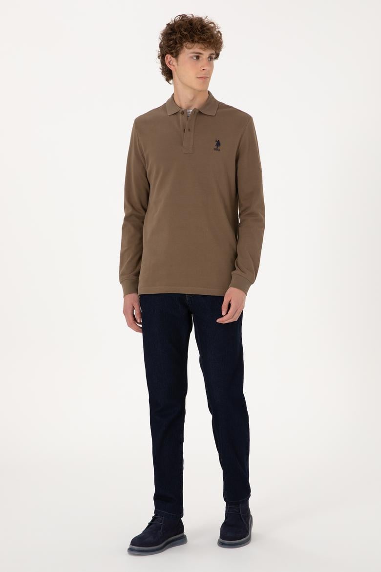 Erkek Haki Basic Sweatshirt - 50289062156