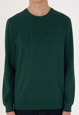 Erkek Koyu Yeşil Basic Sweatshirt - 50289058183