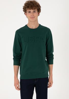 Erkek Koyu Yeşil Basic Sweatshirt - 50289058183