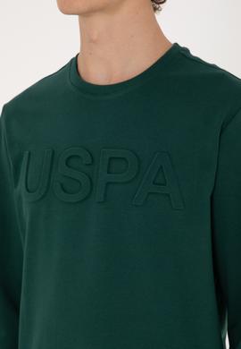Erkek Koyu Yeşil Basic Sweatshirt - 50289058183
