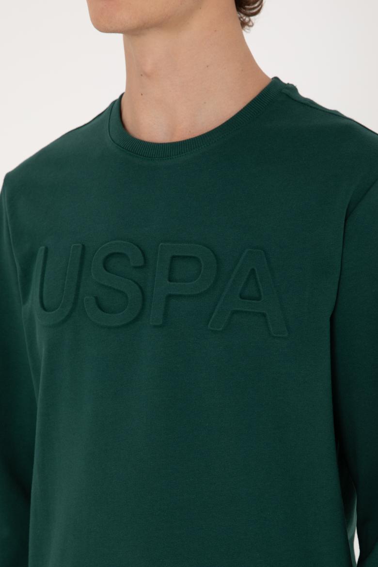 Erkek Koyu Yeşil Basic Sweatshirt - 50289058183