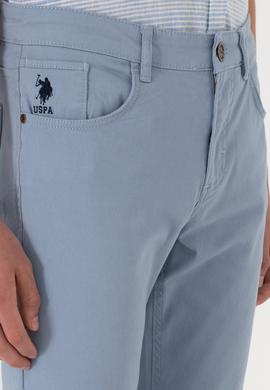 Erkek Slim Fit Mavi Kanvas Pantolon - 50299193498