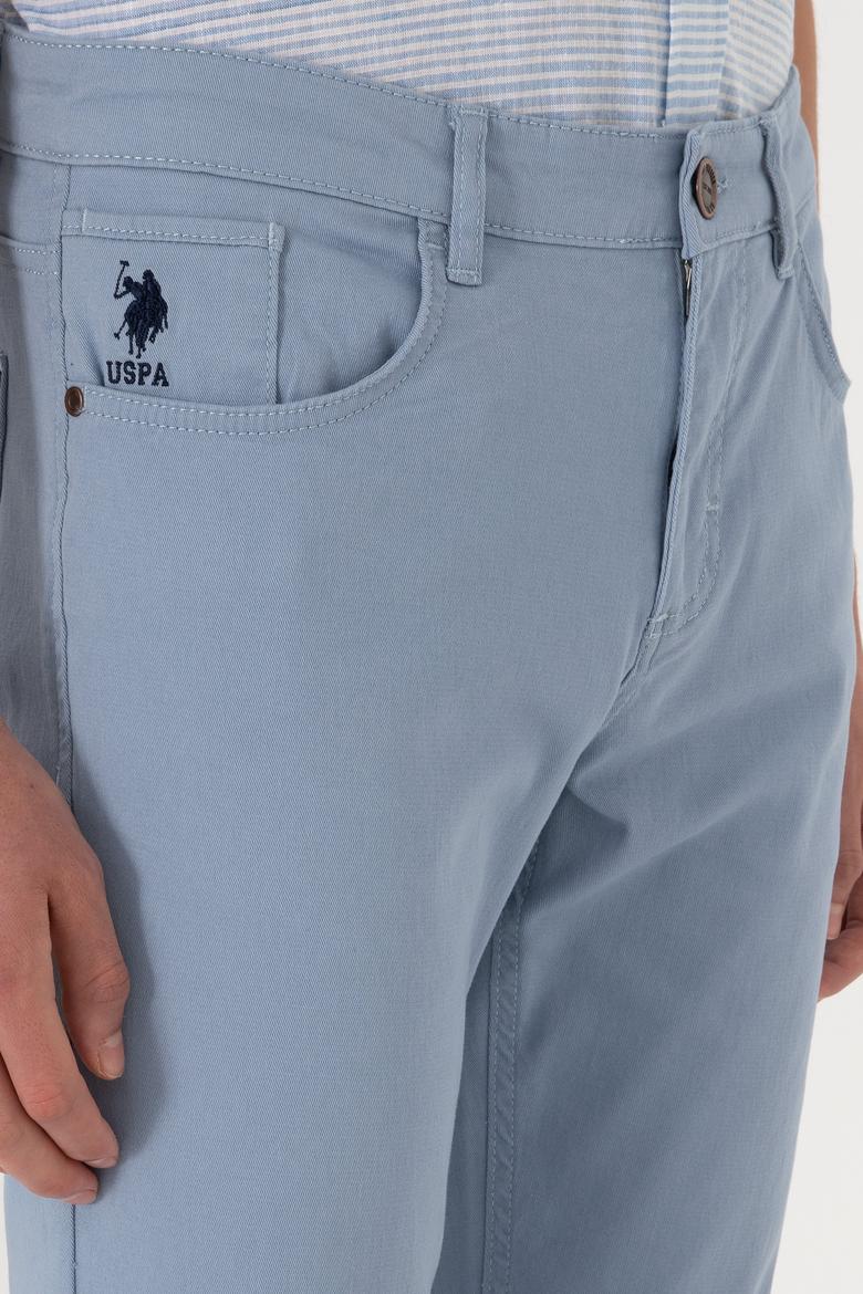 Erkek Slim Fit Mavi Kanvas Pantolon - 50299193498