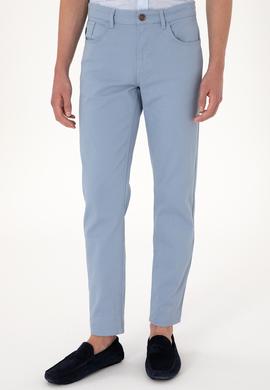 Erkek Slim Fit Mavi Kanvas Pantolon - 50299193498