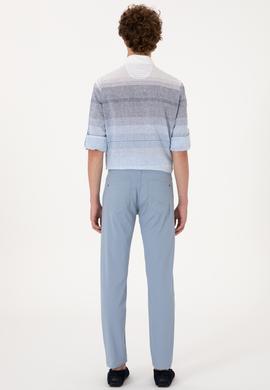 Erkek Slim Fit Mavi Kanvas Pantolon - 50299193498
