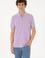 Erkek Regular Fit Fermuarlı Lila Tişört