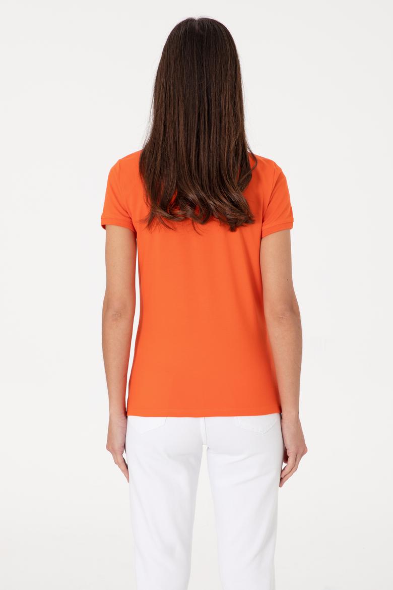 Kadın Nar Çiçeği Basic Tişört - 50300830184