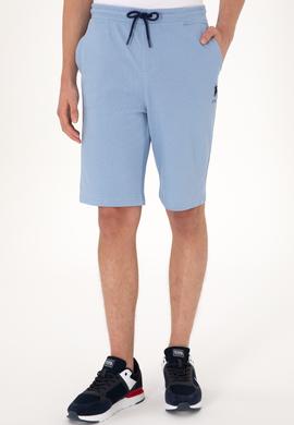 Erkek Mavi Örme Şort - 50298038058