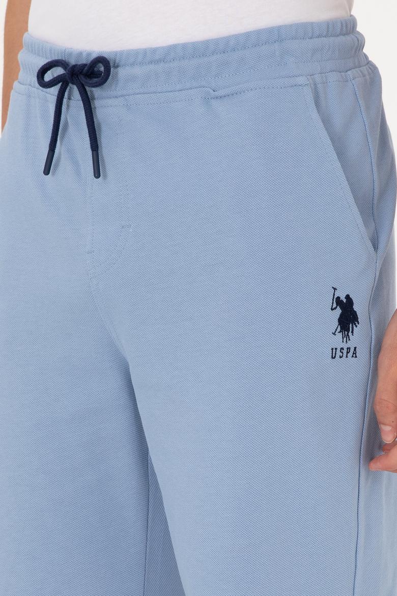 Erkek Mavi Örme Şort - 50298038058