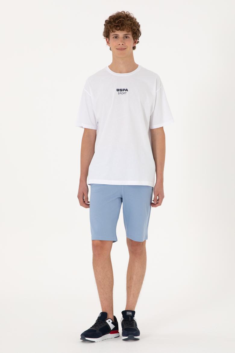 Erkek Mavi Örme Şort - 50298038058