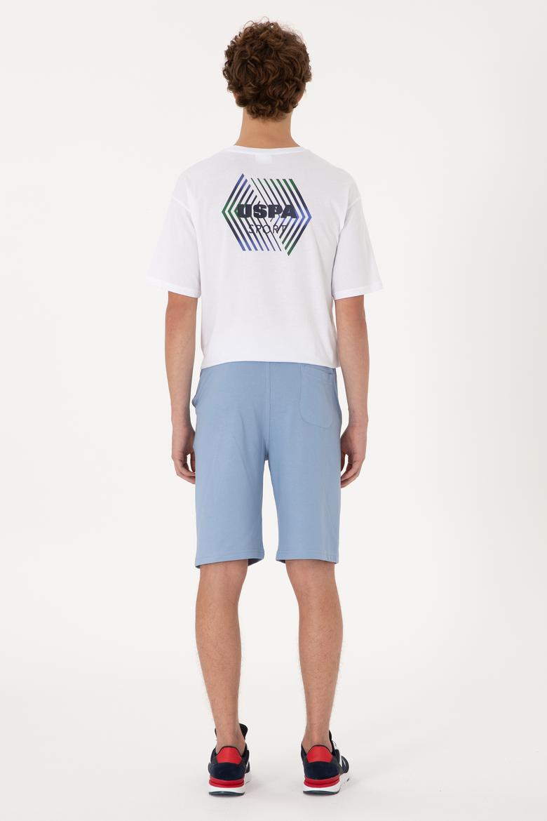 Erkek Mavi Örme Şort - 50298038058