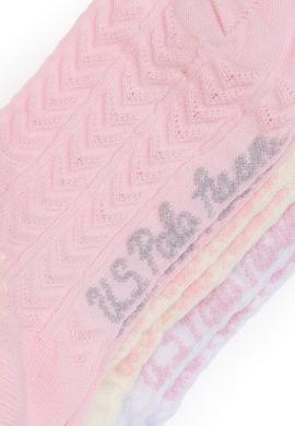 Kız Çocuk 3'lü Kurdele Detaylı Patik Çorap - 50311326004