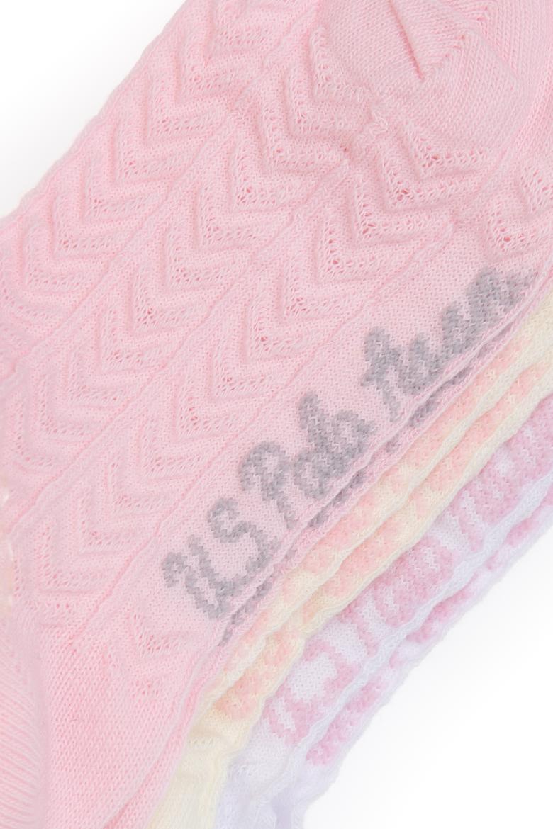 Kız Çocuk 3'lü Kurdele Detaylı Patik Çorap - 50311326004