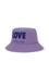 Kız Çocuk Lila Slogan Baskılı Bucket Şapka