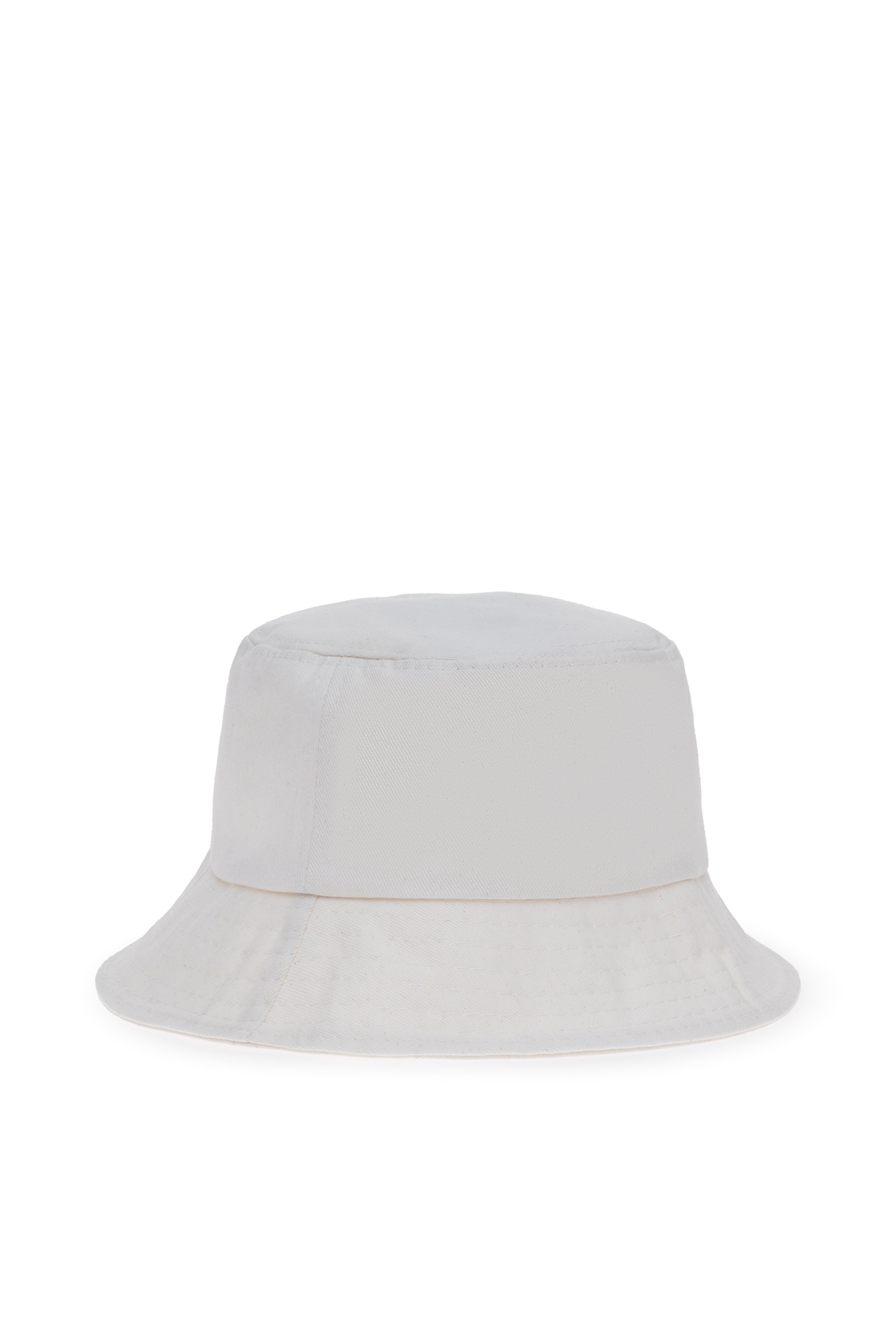 Kız Çocuk Beyaz Slogan Baskılı Bucket Şapka - Image 3