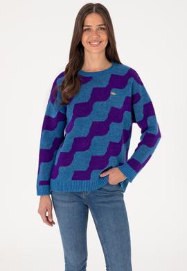 Kadın İndigo Kazak - 50293119005