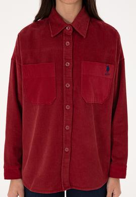 Kadın Vişne Uzun Kollu Tunik Gömlek - 50290001002